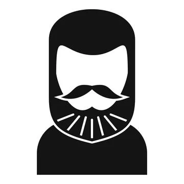Model barber beard icon simple vector. Smile style Illustrazione stock