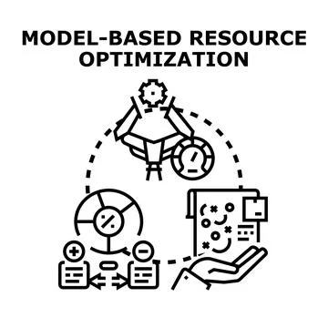 Model based resource optimization planning system operation Stock Illustration