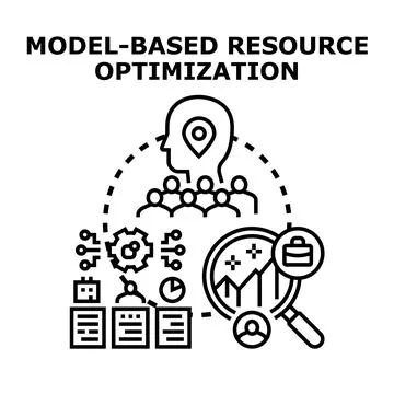Model based resource optimization planning concept イラスト素材