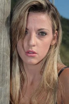 Model at the Beach Stock Photos