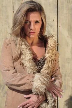 Model at the Beach Stock Photos