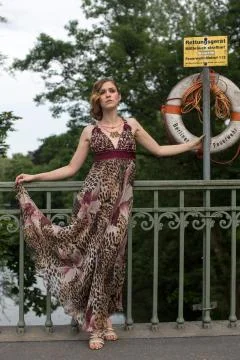 Model on berlin bridge Stock Photos