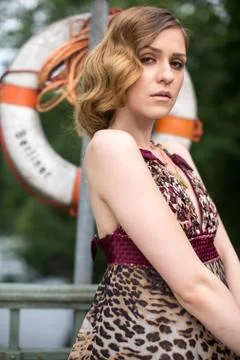 Model on berlin bridge Stock Photos