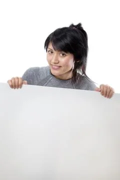 Model with Billboard Foto stock