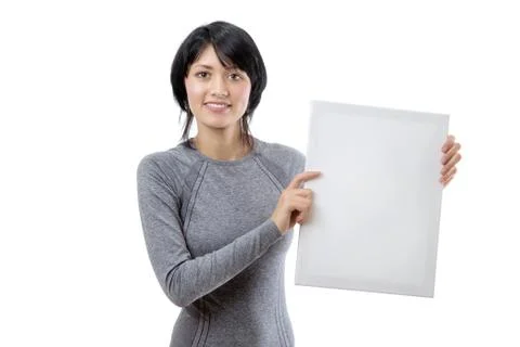 Model with blank sign Stock Photos
