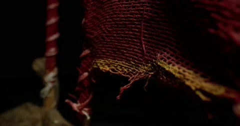 Model Boat, Camera Pans Up Sail to Heart Stock Footage 170053983