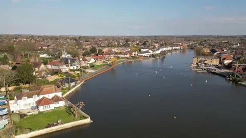 Model boats sailing on the mill pond in Emsworth Hampshire Video stock 237685436
