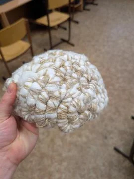 Model of brain in human hand Stock Photos