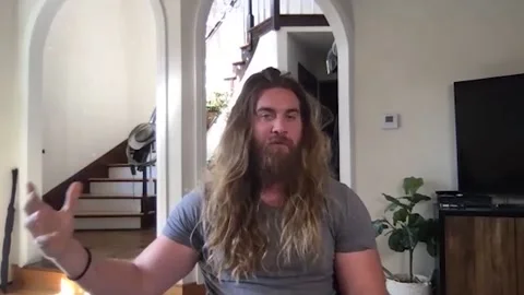 Model Brock O'Hurn is interviewed on online call for 'The Resort' - 2021 Video stock 158108216