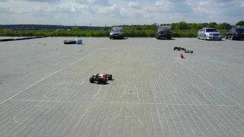 Model Car Rally Race Stock Footage 76789092