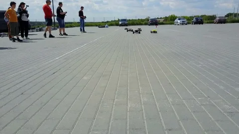 Model Car Rally Race Stock Footage 77548372