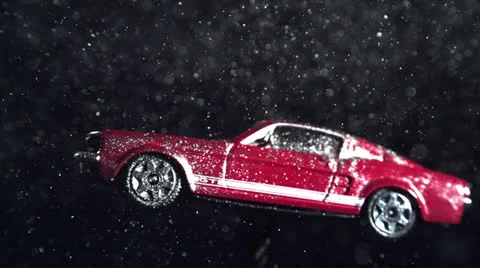 MODEL CAR SPINNING IN SLOW MOTION Stock Footage 25270787