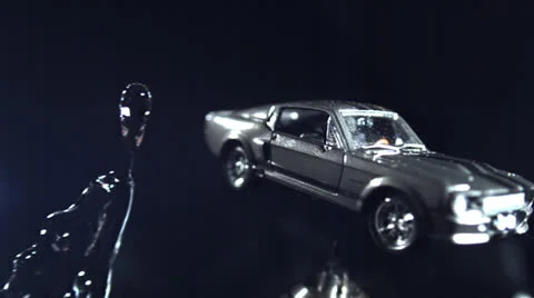 MODEL CAR SPINNING IN SLOW MOTION # 2 Stock Footage 25272010