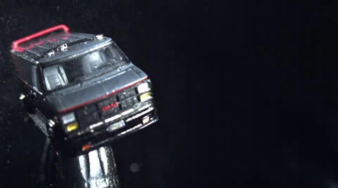 MODEL CAR SPINNING IN SLOW MOTION # 3 Stock Footage 25289428