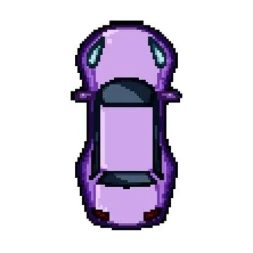 Model car top view pixel art vector illustration イラスト素材