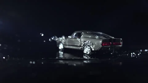 MODEL CAR IN WATER # 2 Stock Footage 25272518
