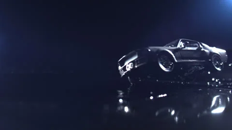 MODEL CAR IN WATER # 3 Stock Footage 25289411