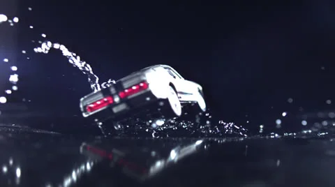 MODEL CAR IN WATER # 4 Stock Footage 25286221