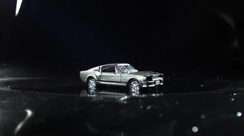 MODEL CAR IN WATER Stock Footage 25271765