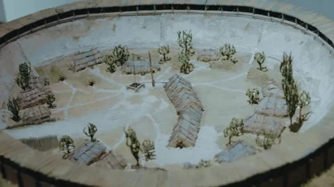 Model of citadel of Echimauti, 10th -11th centuries. 2023, Museum of History Vídeo Stock 252680912
