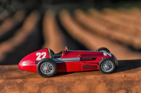 Model of a classic racing car Stock Photos