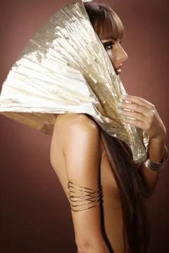 Model in Cleopatra style Stock Photos