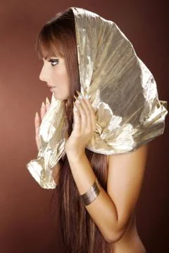 Model in Cleopatra style Foto stock