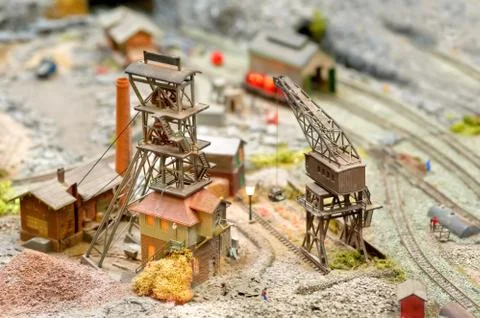 Model coal mining Stock Photos