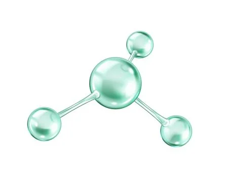 Model of collagen molecule realistic vector illustration Stock Illustration