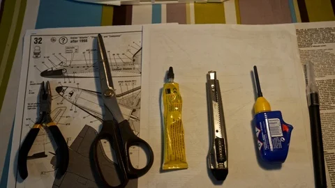 Model construction tools, pan shot Stock Footage 112067816