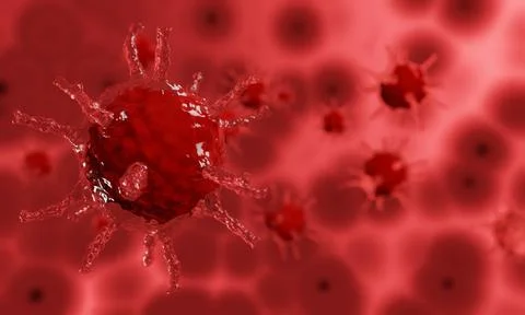 Model for Coronavirus Covid-19 outbreak and coronaviruses influenza concept.. Illustrazione stock