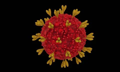 Model for Coronavirus Covid-19 outbreak and coronaviruses influenza concept.. Illustrazione stock