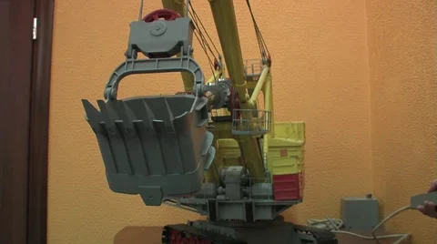 Model crawler excavator Stock Footage 5318275