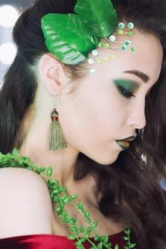 Model with creative makeup Stock Photos