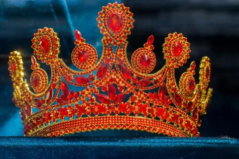 Model crown placed on canvas Stock Photos