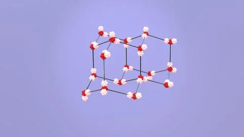 Model Crystal Ice Lattice 3D Illustration イラスト素材