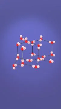 Model Crystal Ice Lattice 3D Illustration イラスト素材