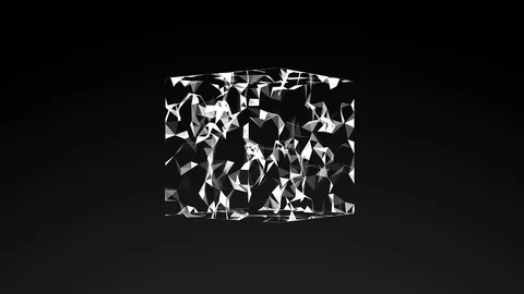 Model of cube, abstract geometric composition Stock Footage 85876949