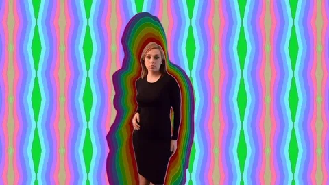 Model Dances Color Grid Negative Video stock 70344968