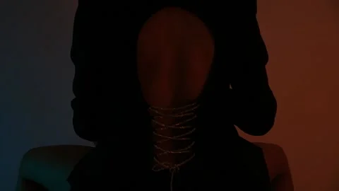 Model dancing under beautiful lighting 動画素材 220212476