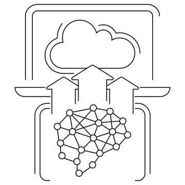 Model Deployment in Machine Learning Infrastructure Icon イラスト素材