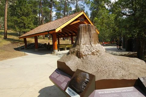 Model of Devil's Tower National Monument, Wyoming Stock Photos