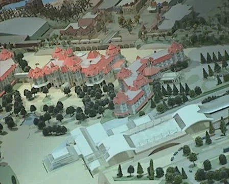 Model of Disneyland Paris landscape Stock Footage 8919009