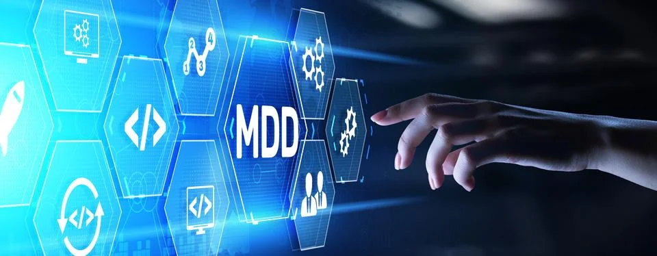 Model-Driven Development MDD for Efficient Software Engineering. 스톡 사진