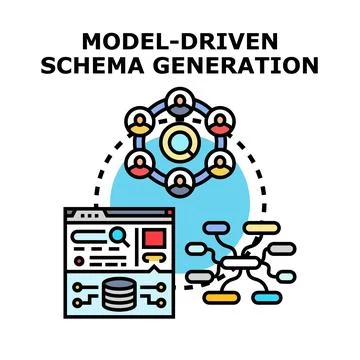 Model driven schema generation system development process Stock Illustration