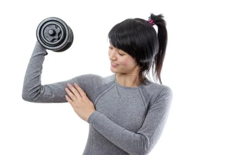 Model with dumbells Stock Photos