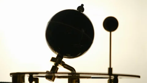 Model of the earth and the moon in motion. 4k Stock Footage 102896231