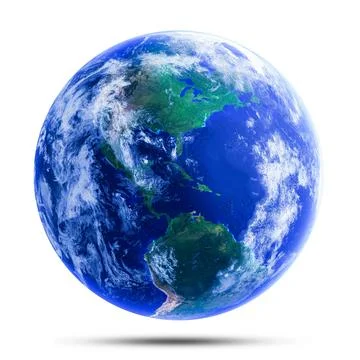 Model of the Earth or planet the earth in the Asian region. on a white back.. Illustrazione stock