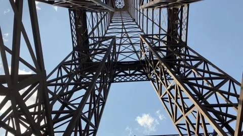 Model of the Eiffel Tower in the shopping mall  in Israel Stock Footage 238829790