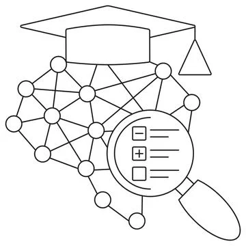 Model evaluation icon. Vector pictogram with thin black lines Stock Illustration